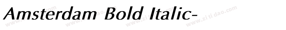 Amsterdam Bold Italic字体转换
